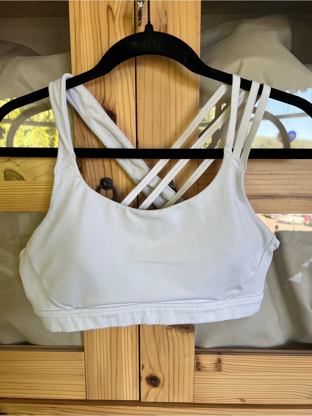 Athleta White Multi-Strap Sports Bra